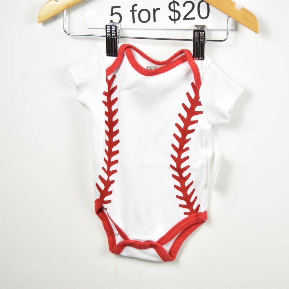 white with red short sleeve graphic bodys…